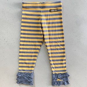 Matilda Jane Gleam Leggings Yellow Striped Size 2